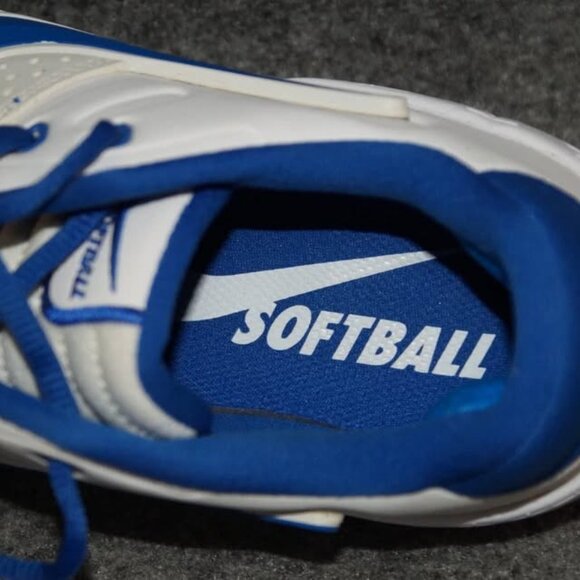 Nike Zoom Hyperdiamond 3 Elite Softball Cleats White Blue Sz 10 C12229-106 - Picture 5 of 6